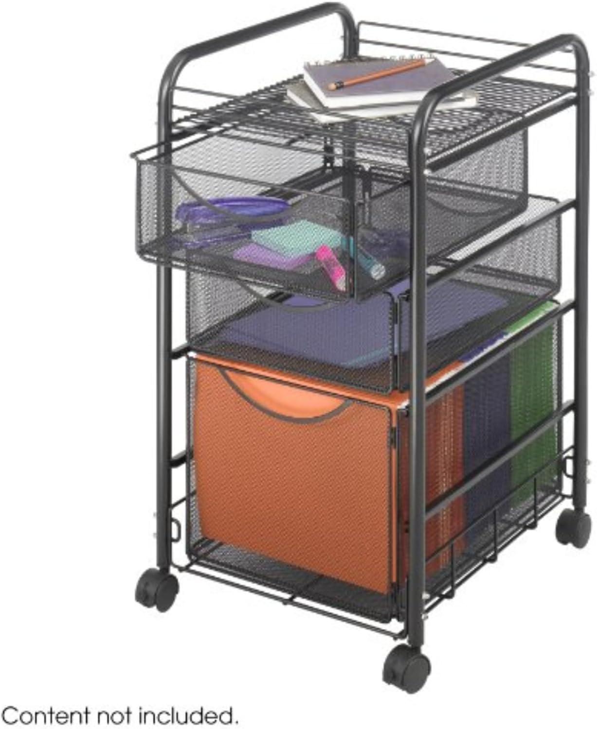Safco Products Company Onyx™ Mesh Mobile File Cart