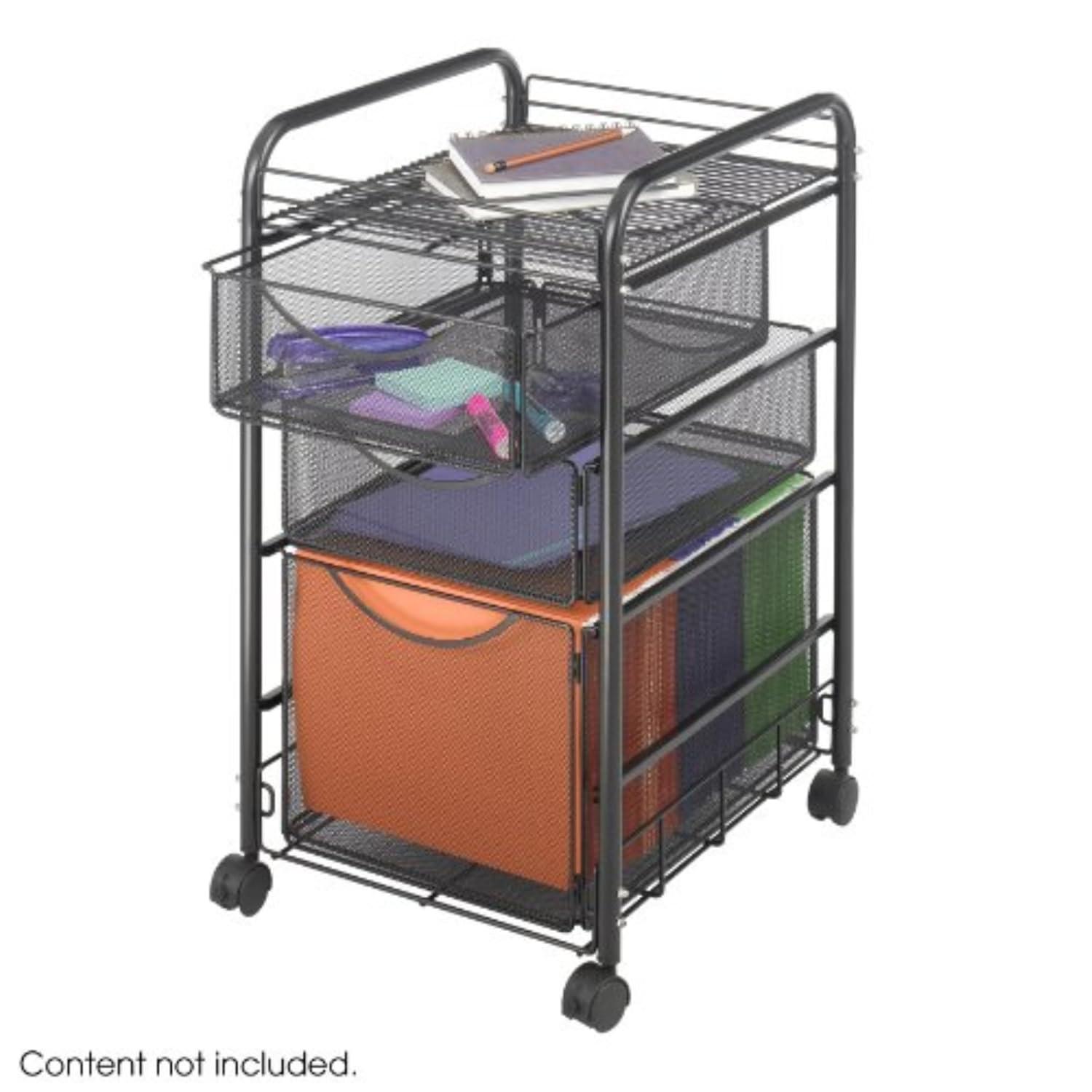 Safco Products Company Onyx™ Mesh Mobile File Cart