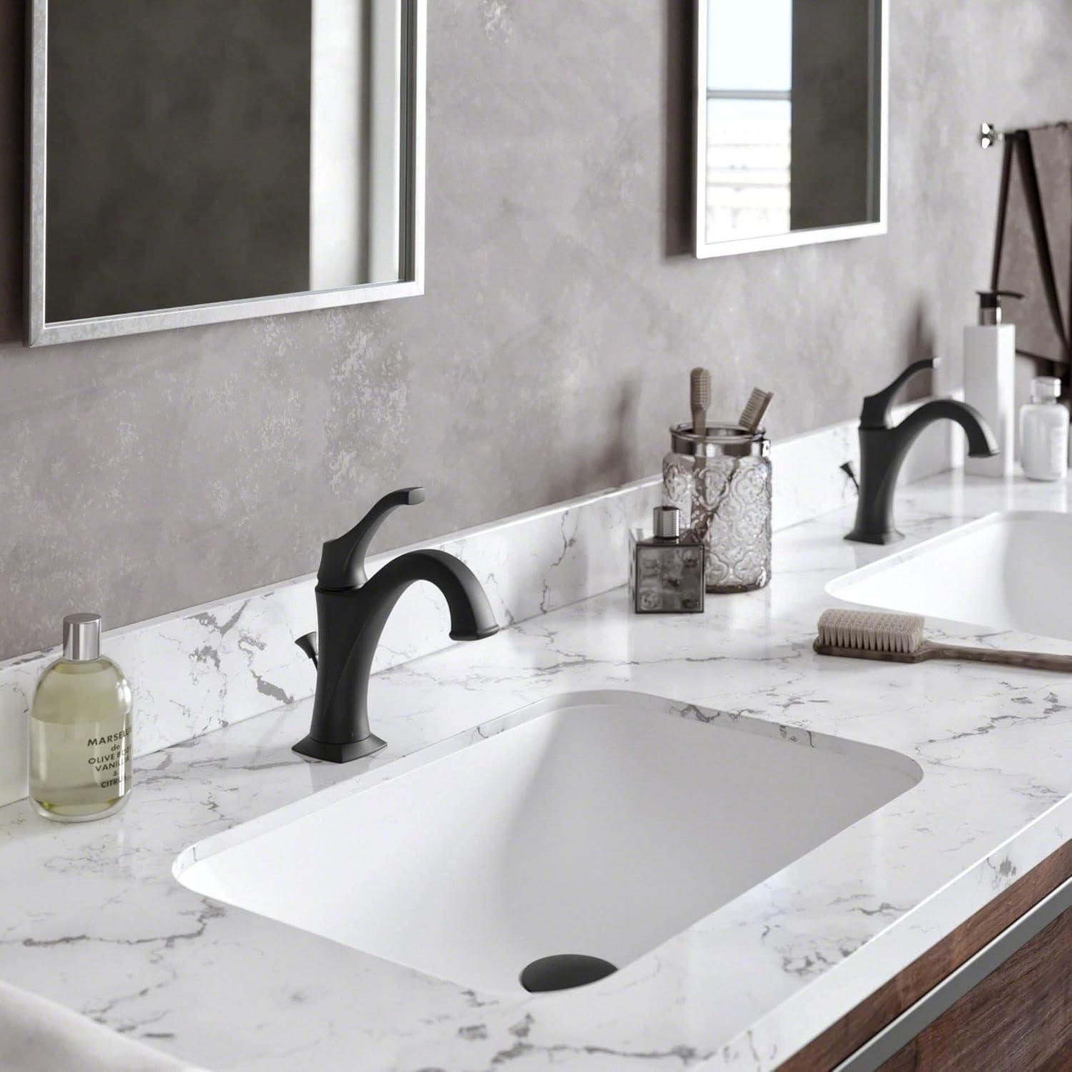 Kraus Kraus Arlo Single Hole 1-Handle WaterSense Bathroom Sink Faucet with Drain and Deck Plate KBF-1201MB