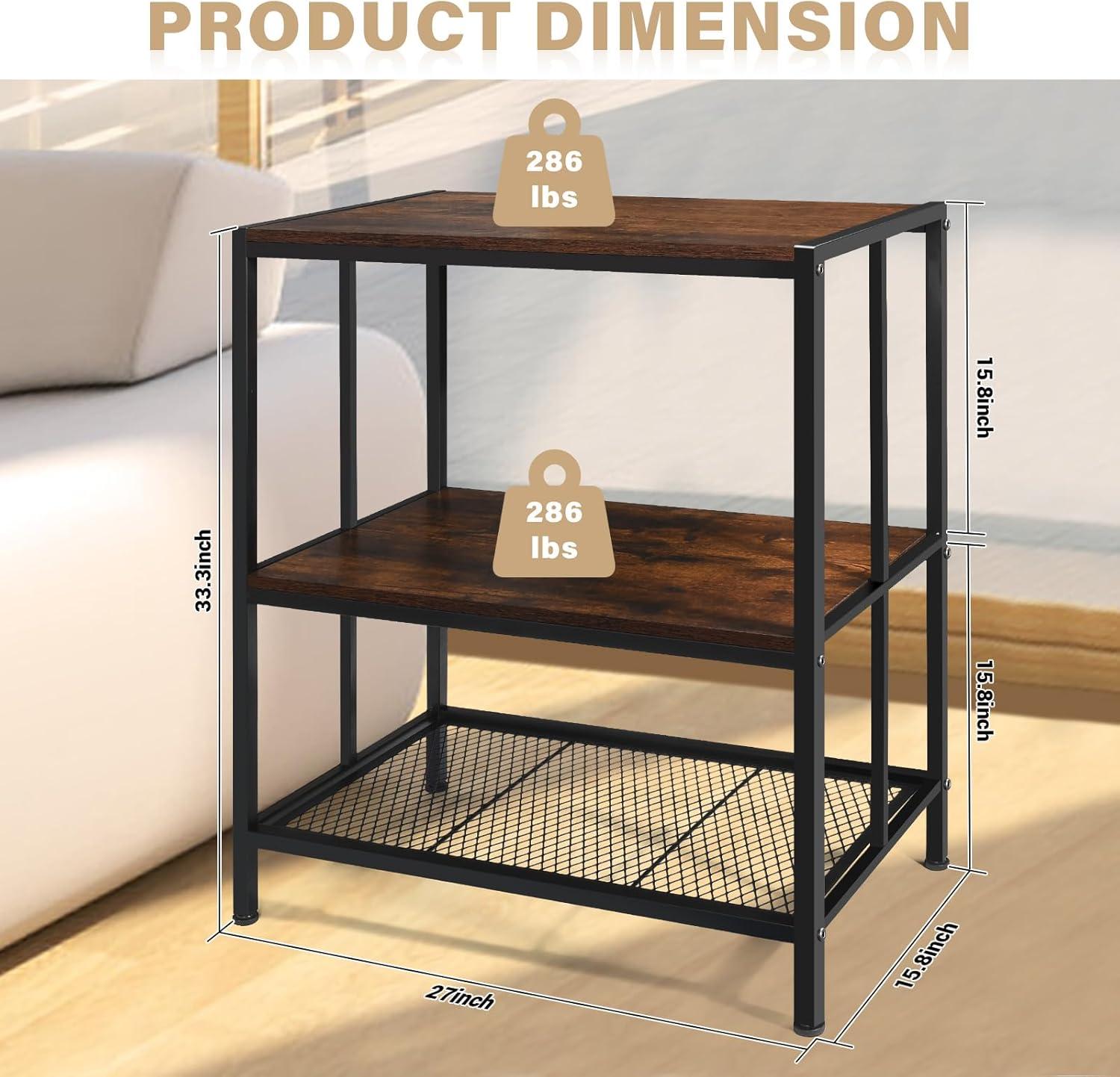 Tucker Murphy Pet™ 20 Gallon Fish Tank Stand, Upgraded Height Aquarium Stand Table With 2 Tiers Storage Shelf, Metal Reptile Breeder Turtle Terrarium Stand Rack, Black