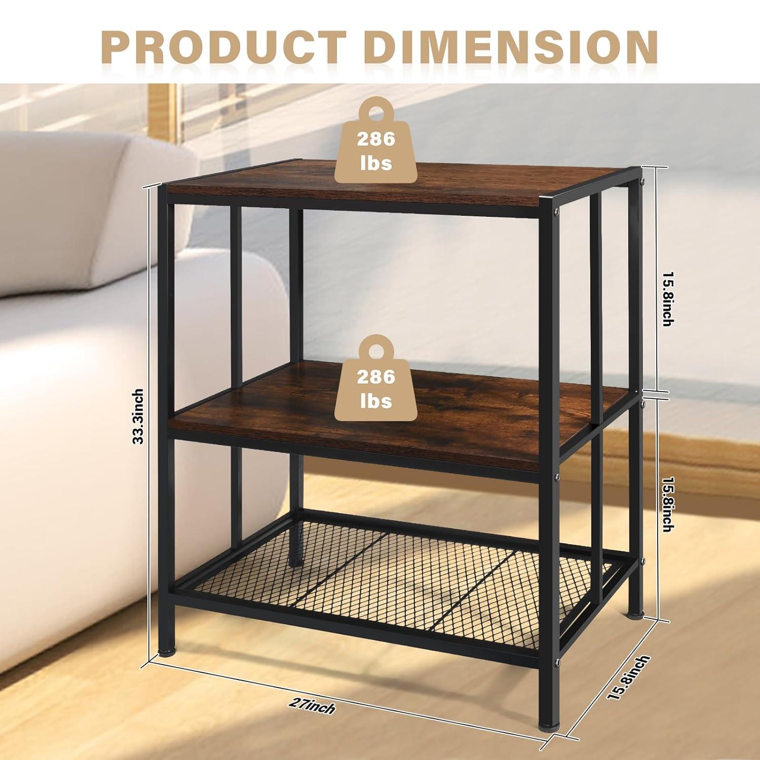 Tucker Murphy Pet™ 20 Gallon Fish Tank Stand, Upgraded Height Aquarium Stand Table With 2 Tiers Storage Shelf, Metal Reptile Breeder Turtle Terrarium Stand Rack, Black