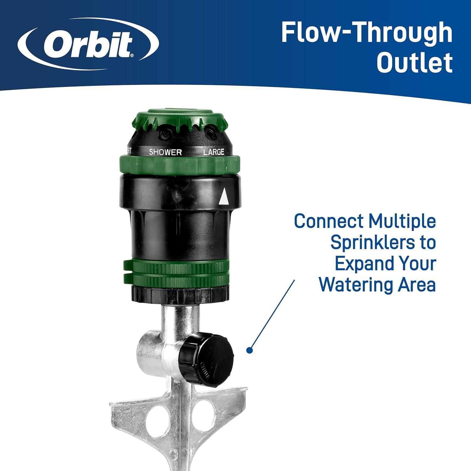 Orbit H2O-6 Gear-Drive Sprinkler on Metal T Spike