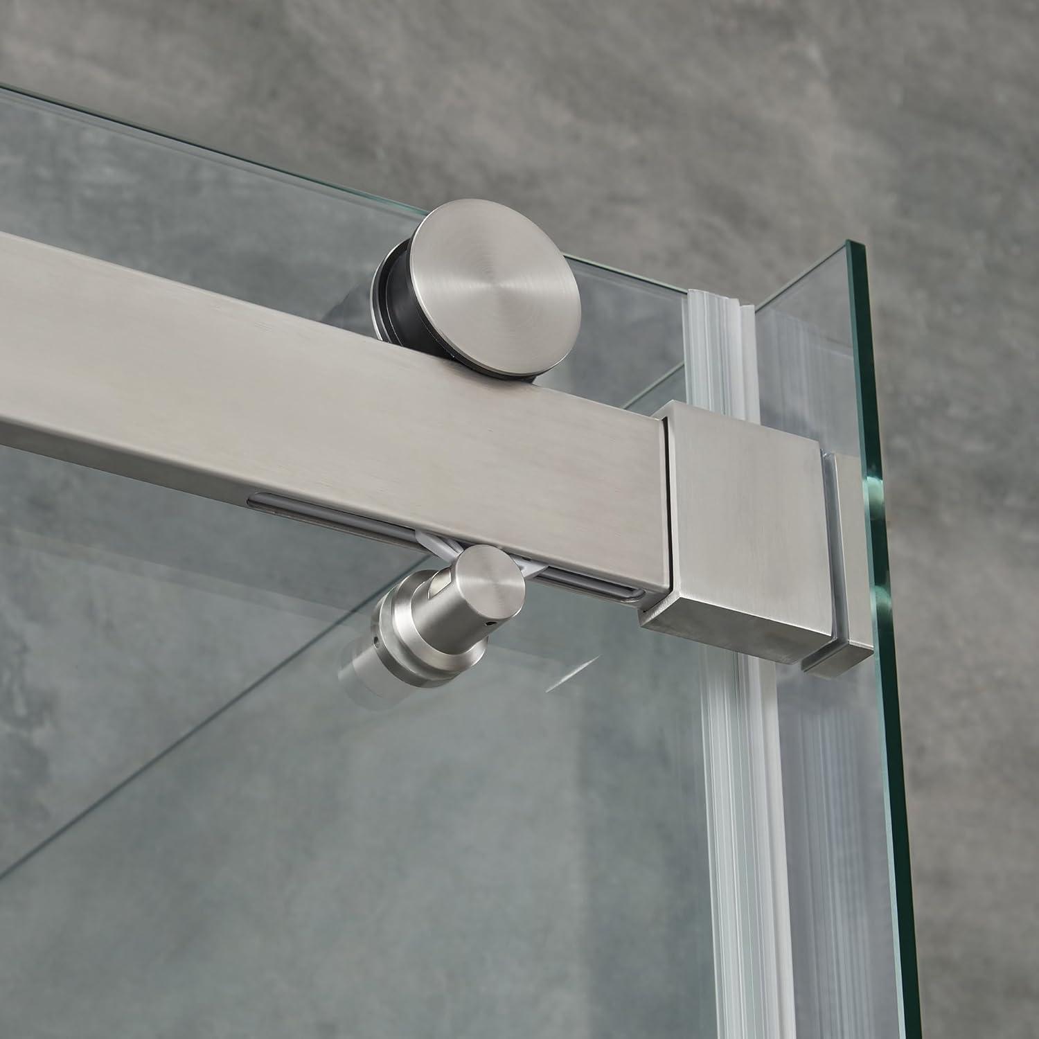 OVE Decors Bel Soft Close Stainless Steel 3-Piece 32-in x 48-in x 81-in Base/Door Corner Shower Kit