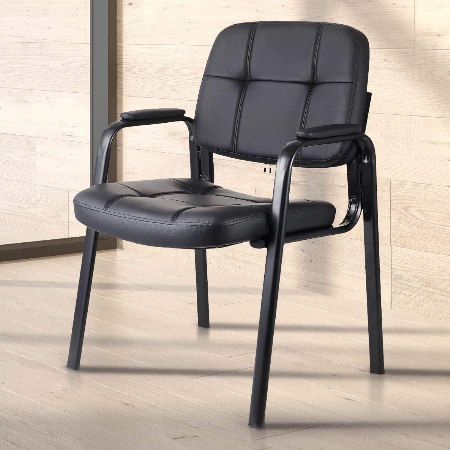 CLATINA Waiting Room Guest Chair 22.8'' W with Metal Frame Padded Armrest