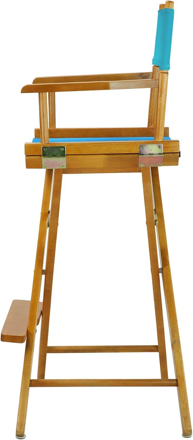 Casual Home 30" Director's Chair Honey Oak Frame-Turquoise Canvas