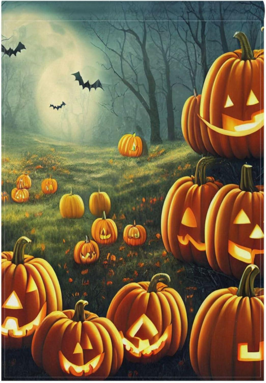 Halloween Jack O'Lanterns Polyester Garden Flag 28" x 40"