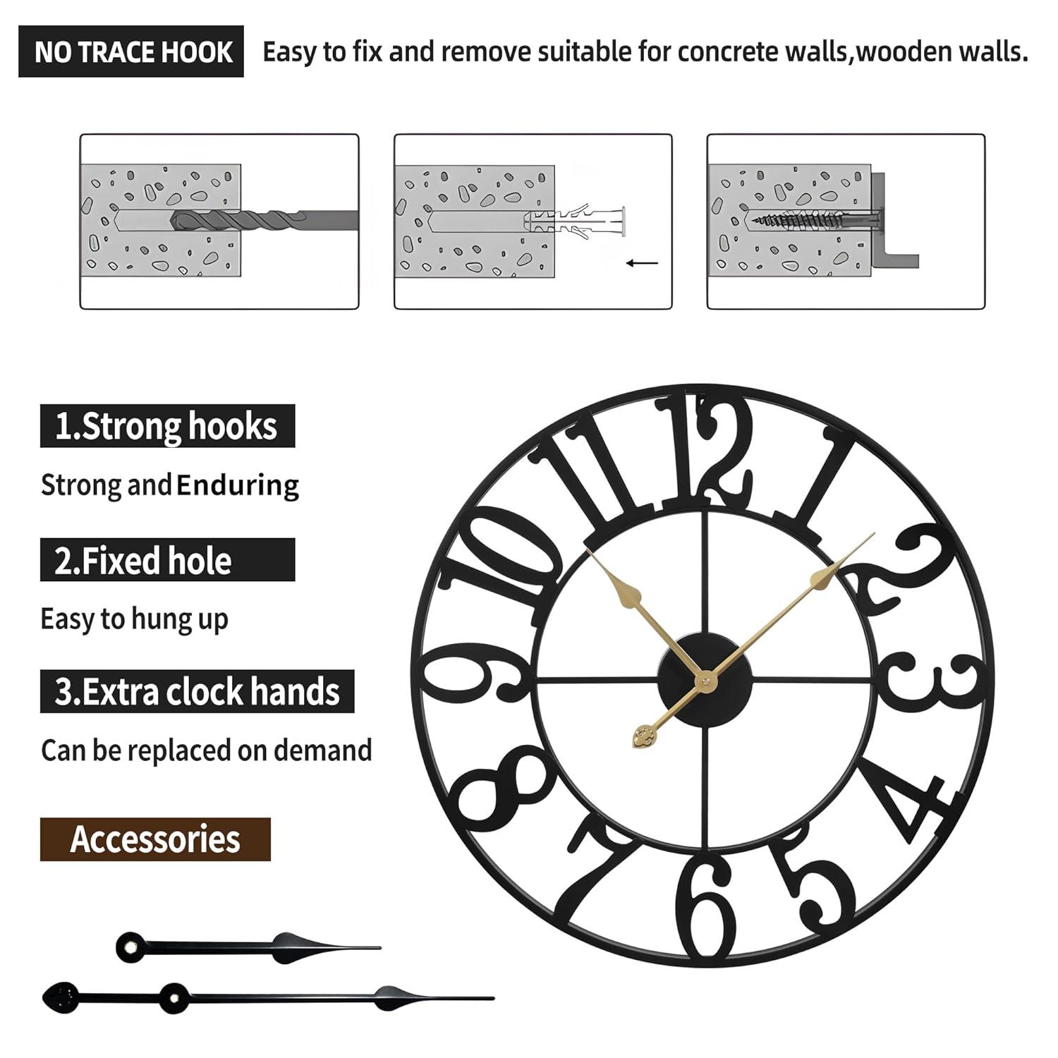 Sorbus Large 16" Numeral Analog Decorative Wall Clock