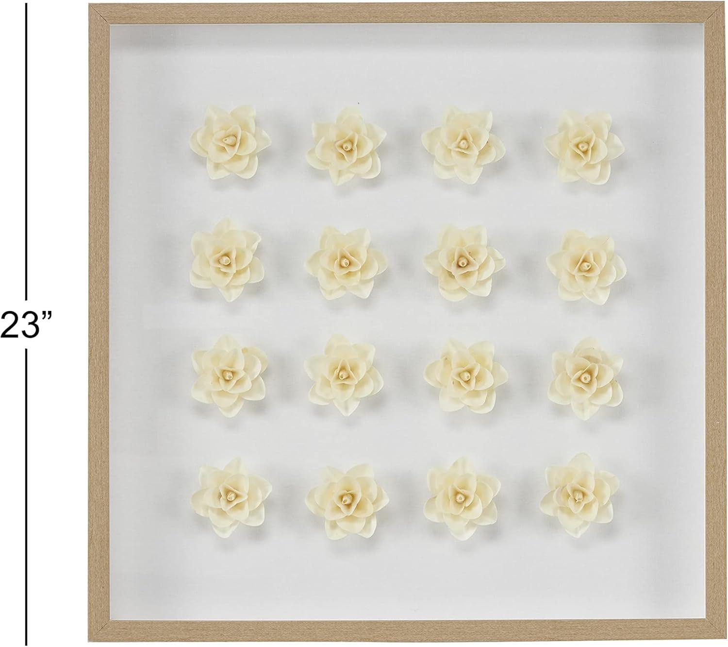 Deco 79 Shadow Box, 24" L x 2" W x 24" H, White