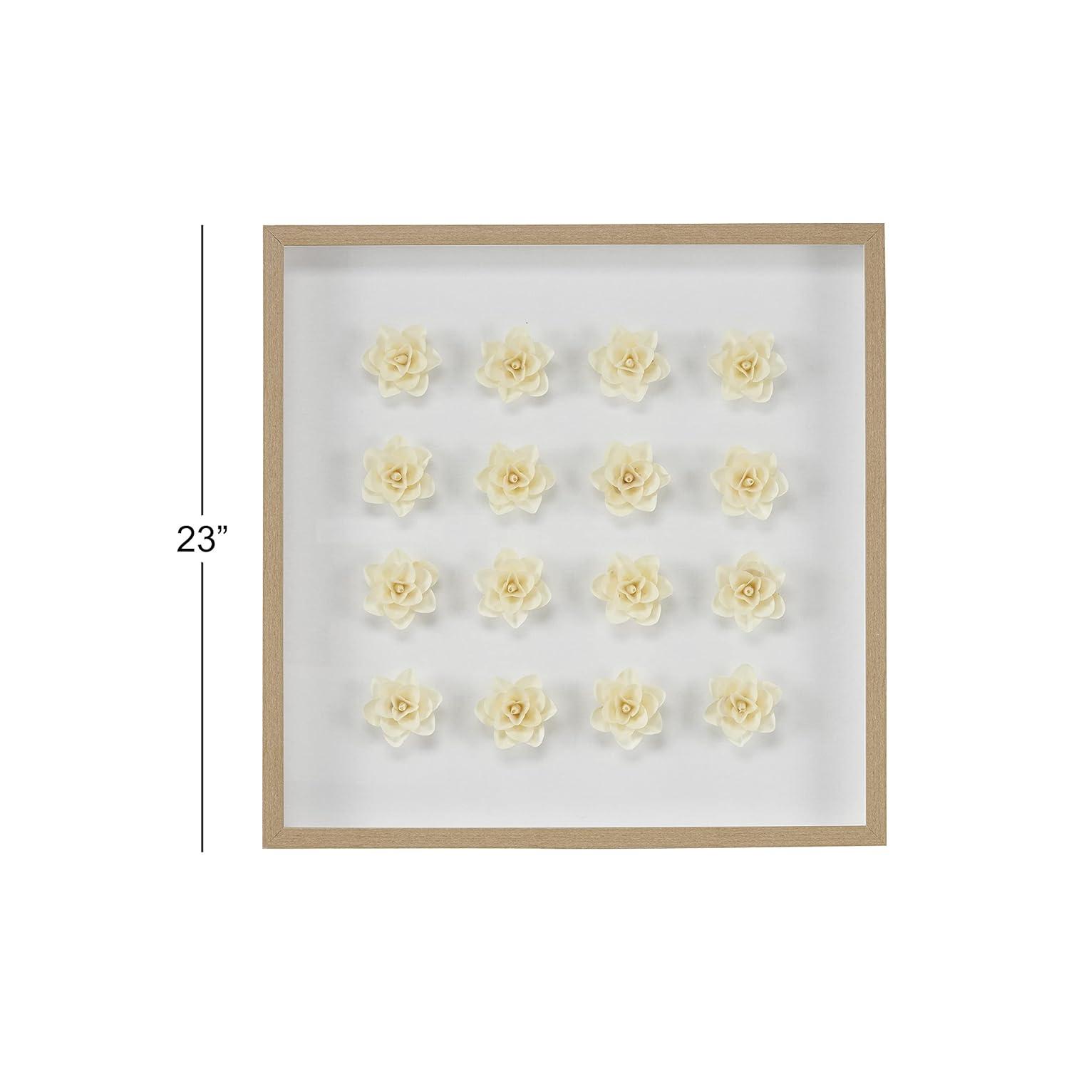 Deco 79 Shadow Box, 24" L x 2" W x 24" H, White