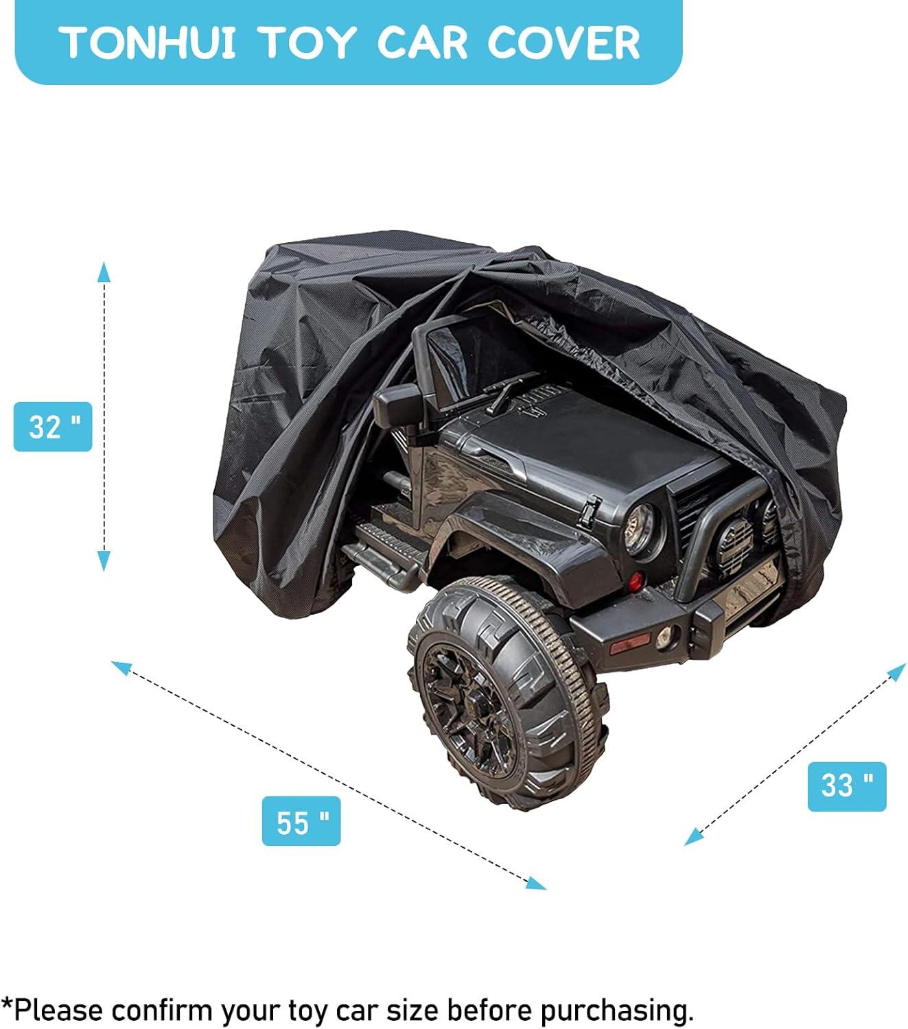 tonhui Large Ride-On Truck Toy Car Cover, Outdoor Cover for Power Wheels, Kids Electric Car Cover Waterproof All Weather Protect Kids Car Toy Vehicles - Universal Fit