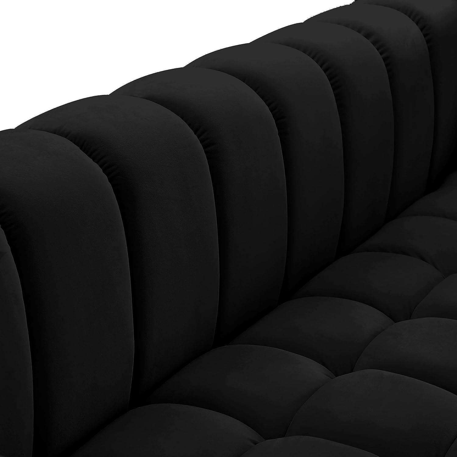 Meridian Furniture Gwen Black Velvet Sofa