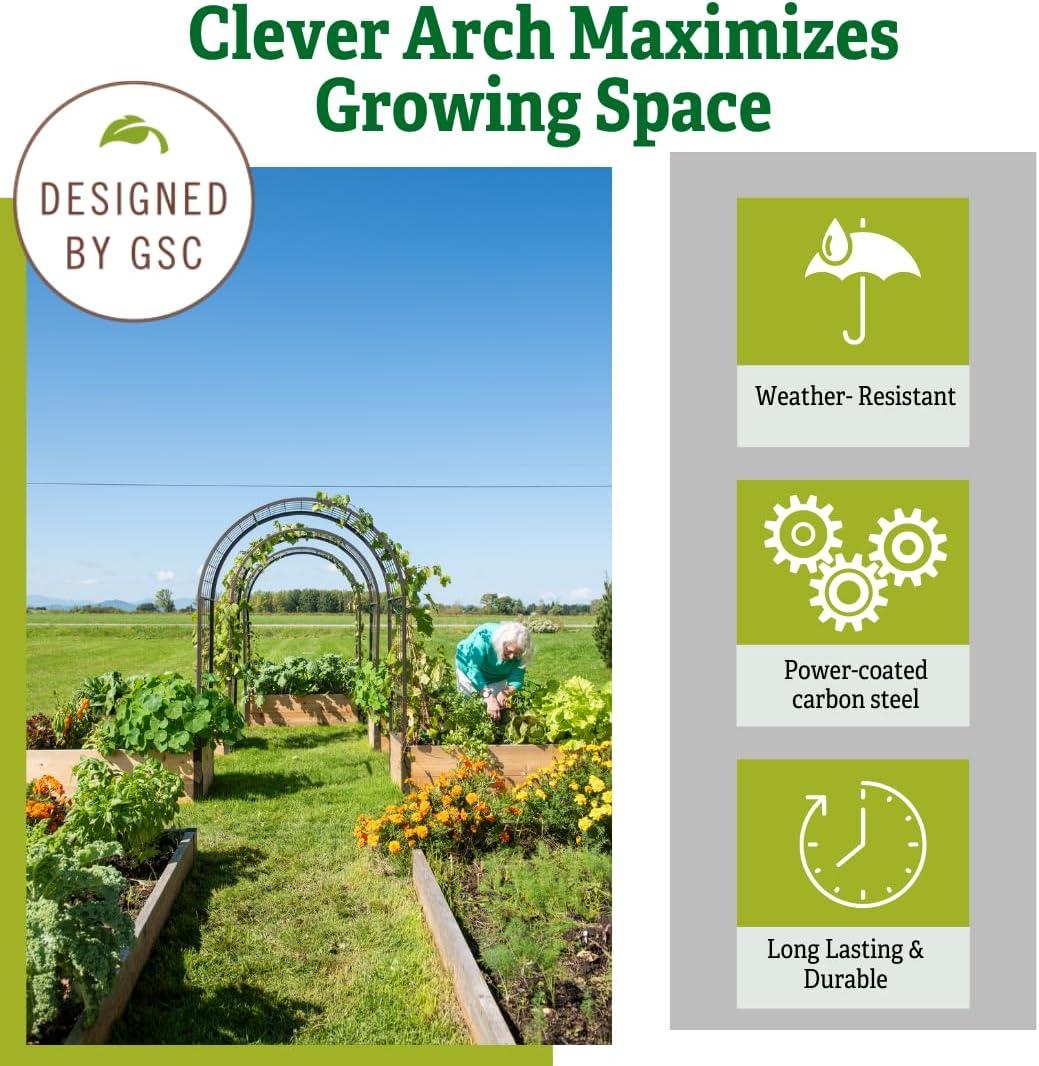Gardener's Supply Company 2’ x 8’ Arch Trellis for Planter Boxes