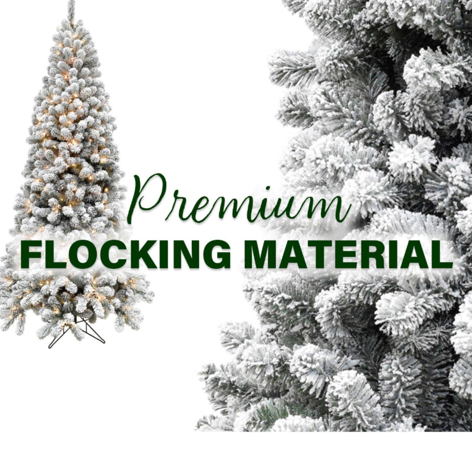 Fraser Hill Farm Fraser Hill Farm Flocked Snowy Pine Artificial Christmas Tree