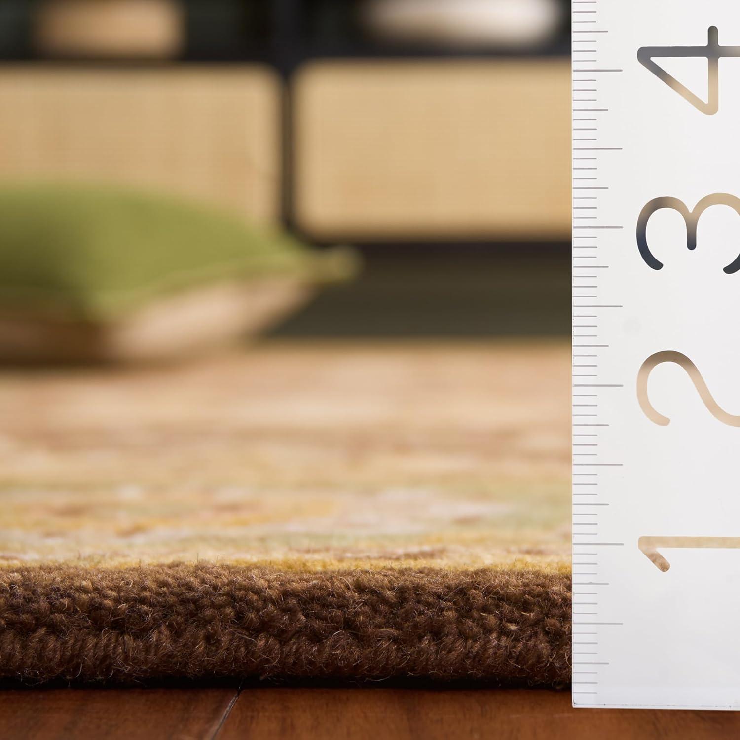 Antiquity AT249 Hand Tufted Area Rug - Chocolate/Blue - 3'x5' - Safavieh.