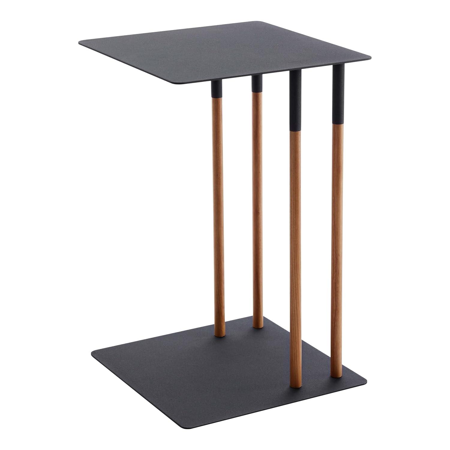 Plain Yamazaki Home Steel + Wood Sofa C Table End Table Coffee Tray, Bedside Or Living Room