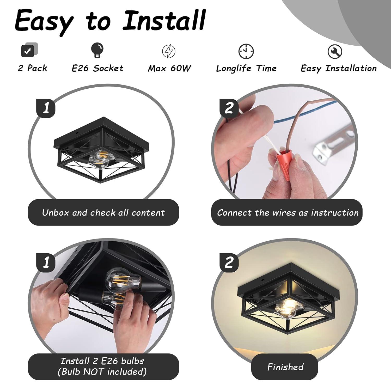 Pynsseu Flush Mount (Set of 2)