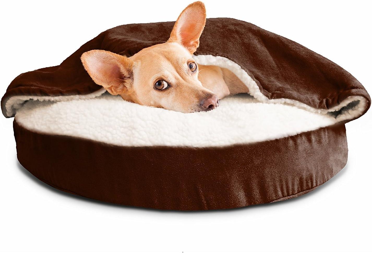 FurHaven Faux Sheepskin Snuggery Orthopedic Dog Bed