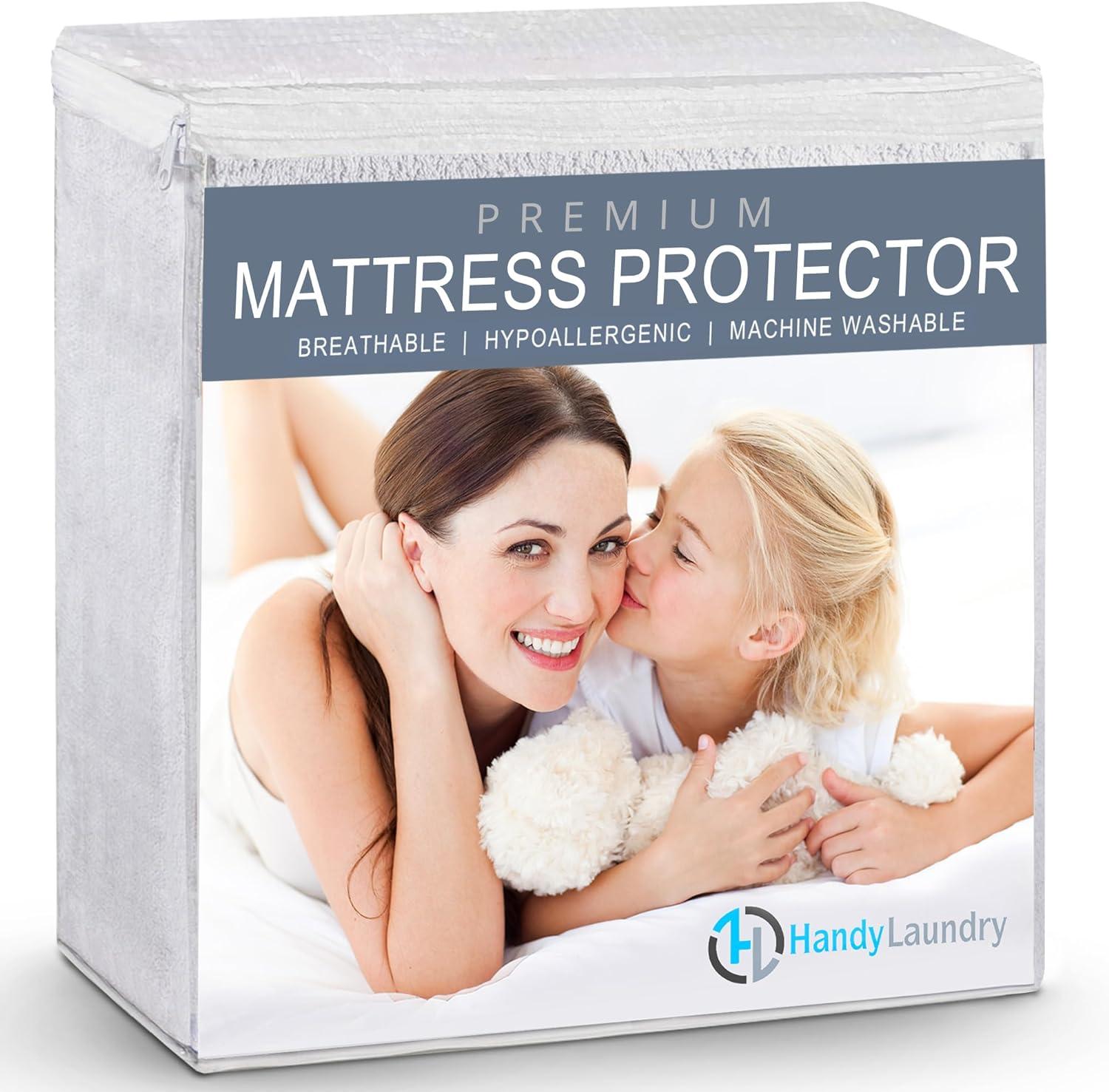 Queen Size Waterproof Cotton Terry Mattress Protector