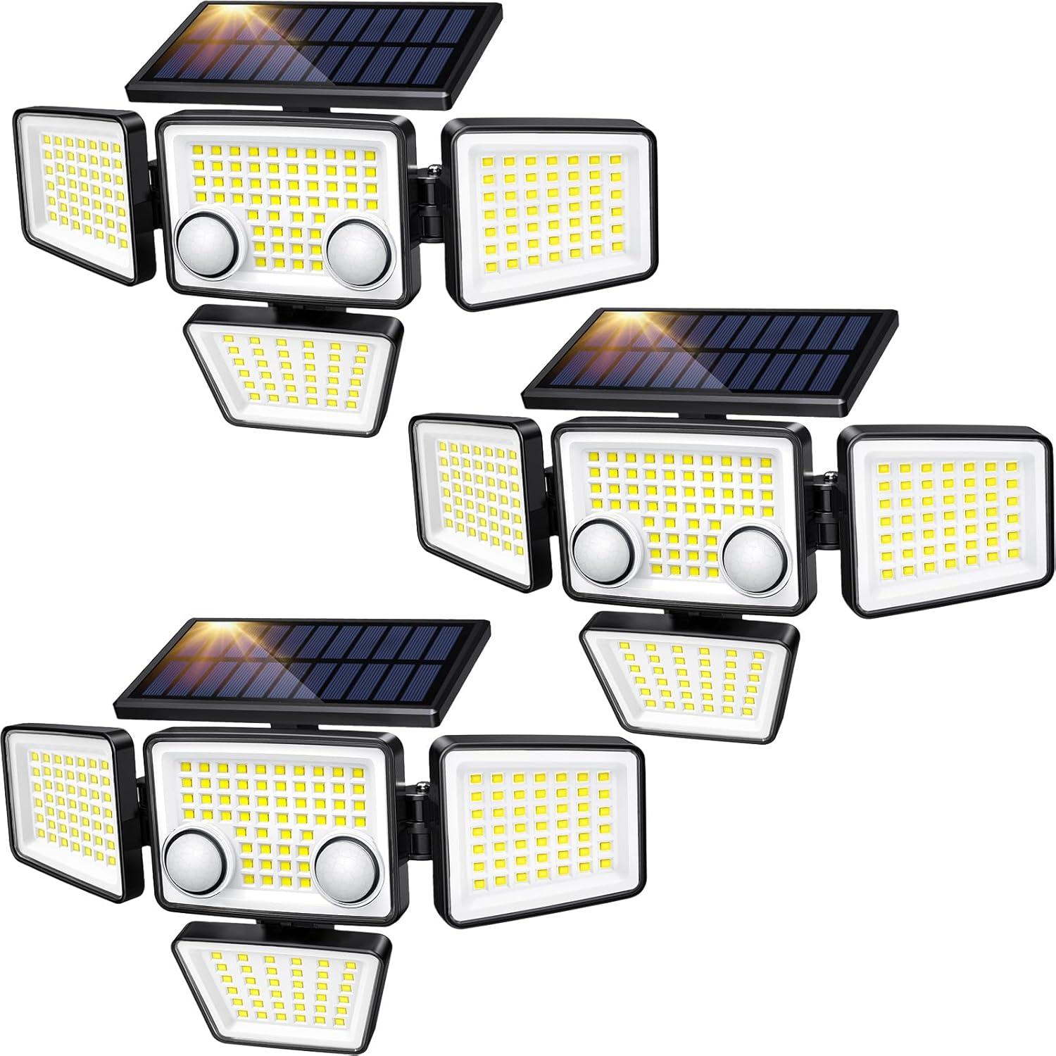 3000lm 188 Led Motion Sensor Outdoor Lights