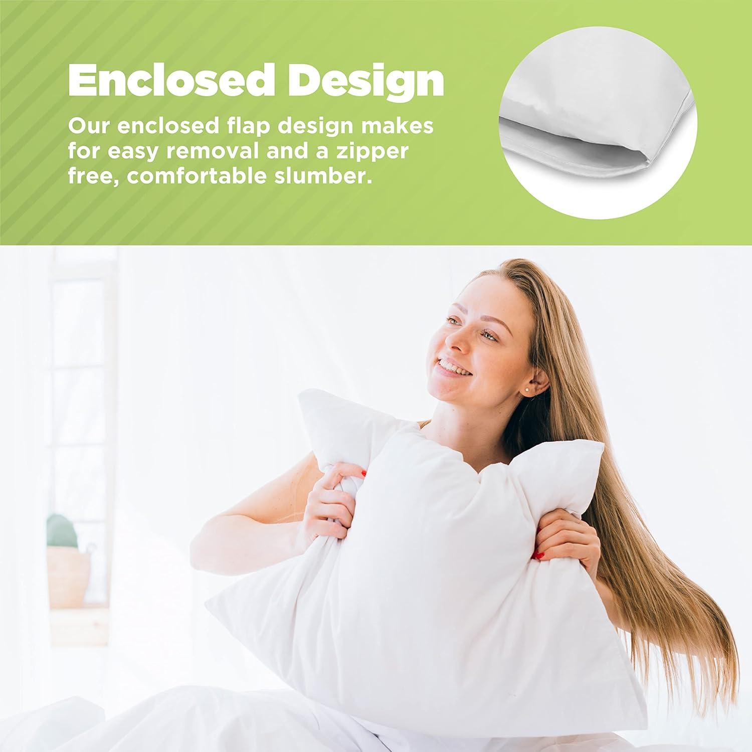 Breathable Cotton Pillowcases with Enclosed Sleeve Design Soft Pillow Case for Easy Removal