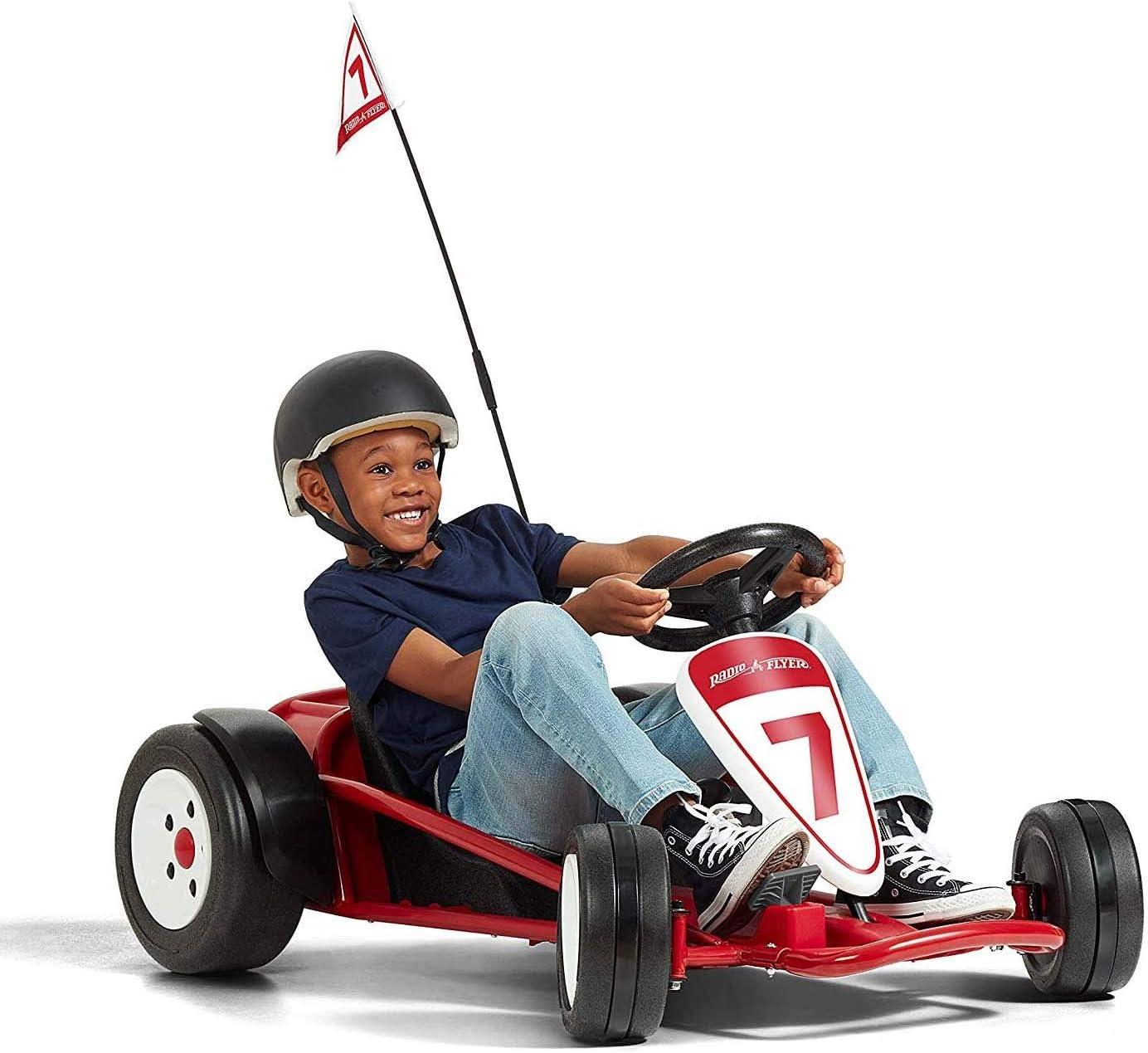 Radio Flyer Ultimate Go-Kart Kids Ride-On Toy, 24 Volts, Outdoor Fun with 3 Speed Settings and Automatic Braking, Pink
