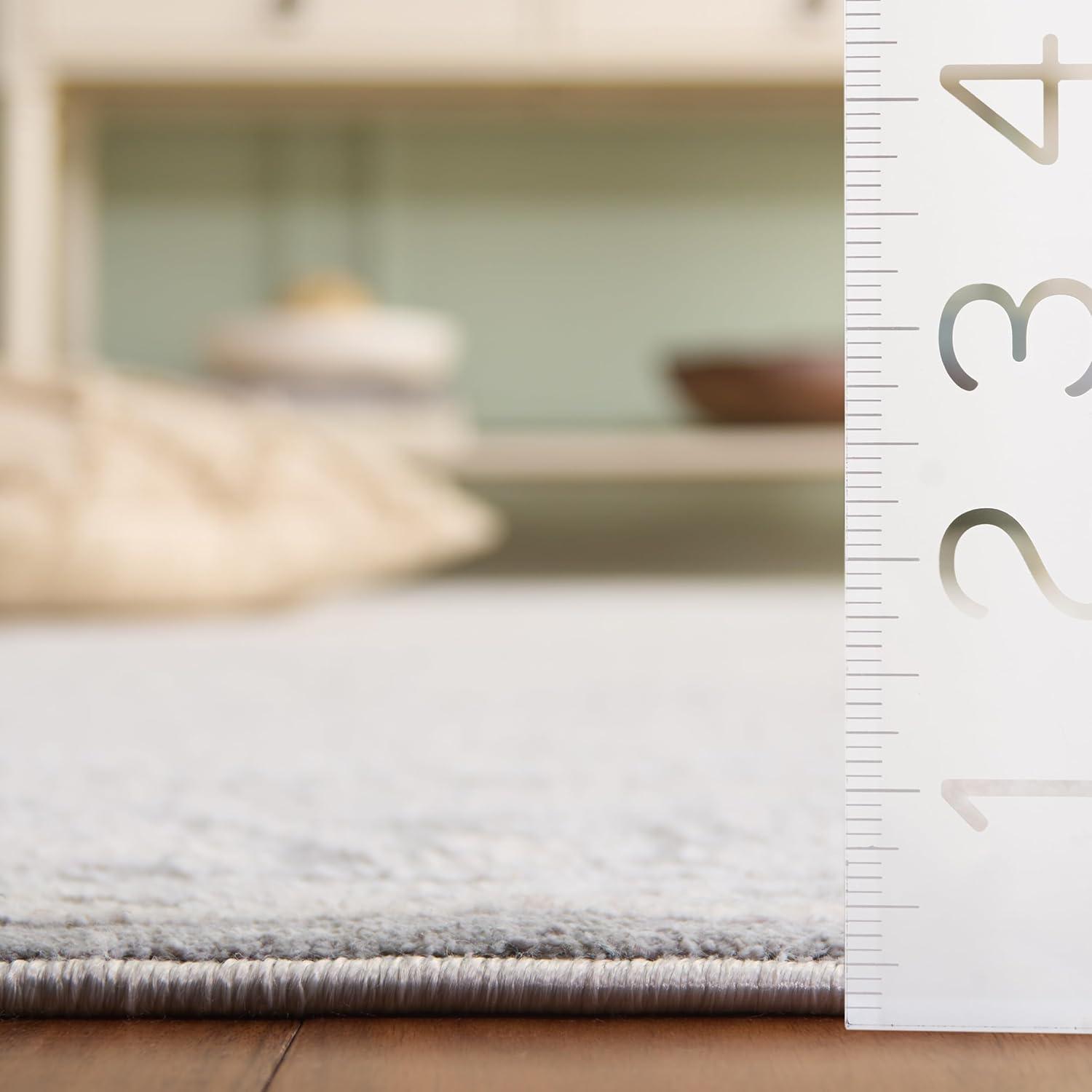 Princeton PRN711 Power Loomed Indoor Runner Rug - 2'x8' - Grey/Beige - Safavieh