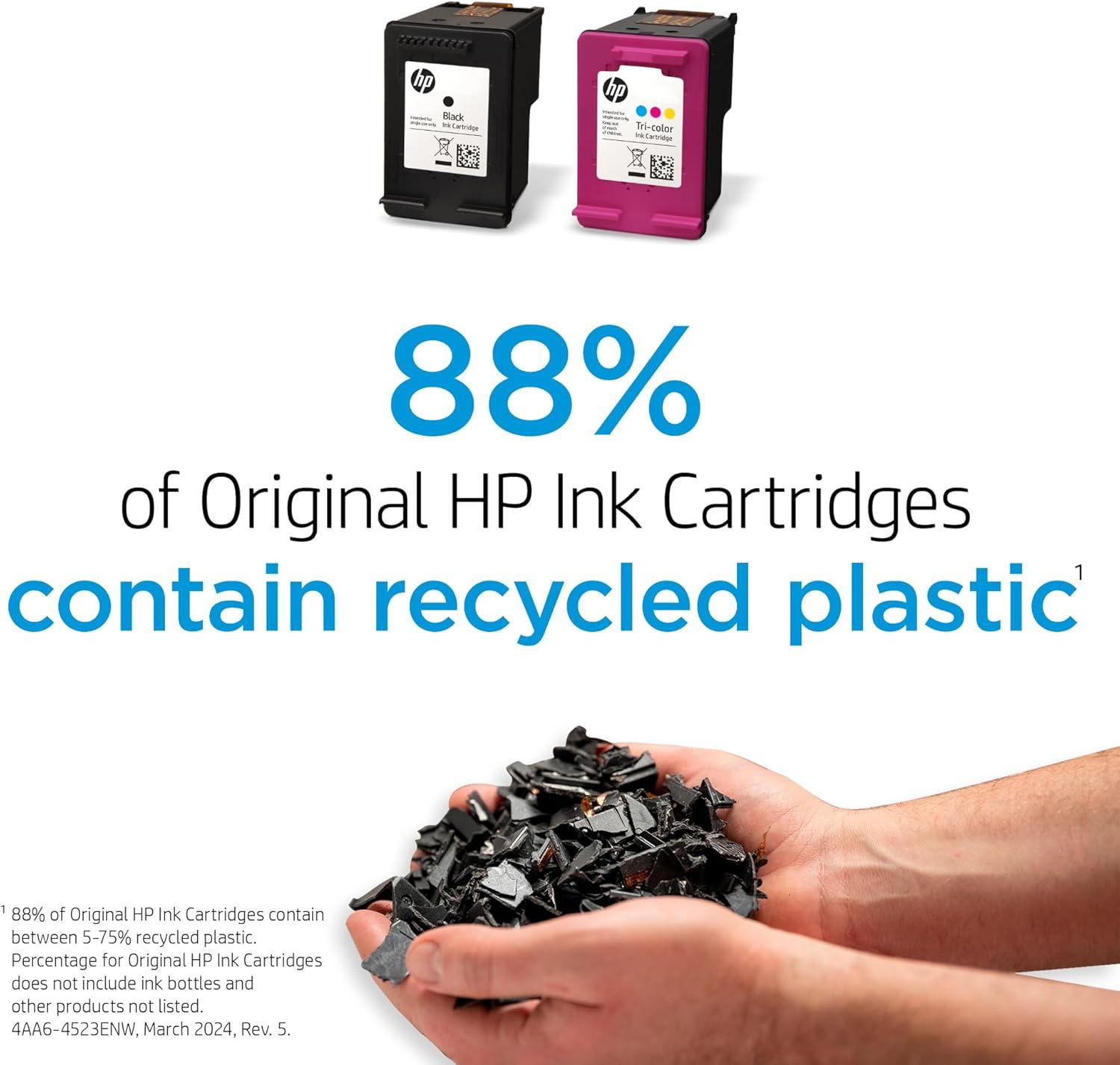 HP 67 Tri-Color Ink Cartridges High/Standard Yield 2 Per Pack, 67XL Black, Cyan, Magenta, Yellow