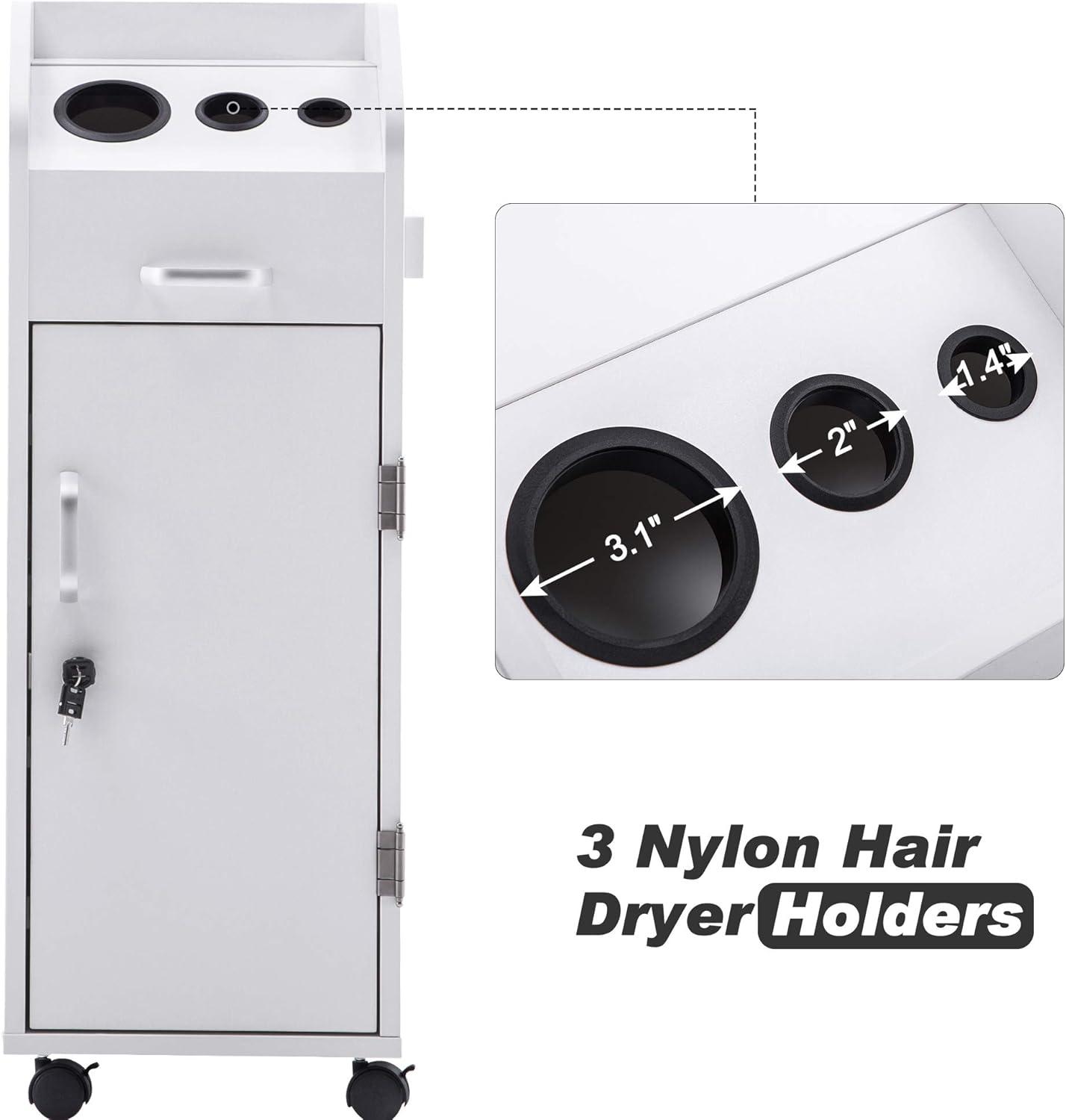 Ktaxon Salon Trolley Storage Cart Mobile Salon Equipment for Beauty SPA Tattoo, White