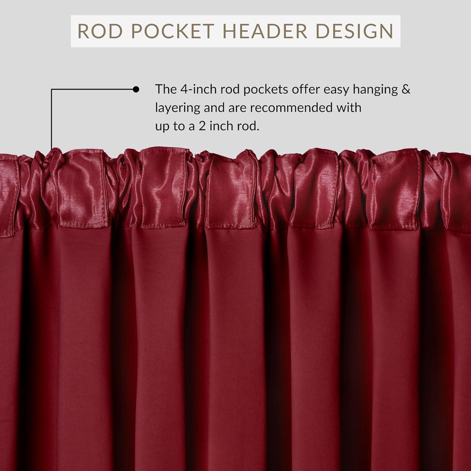 All Seasons Single Waterfall Window Valance - 52" x 36" - Rouge Red - Elrene Home Fashions