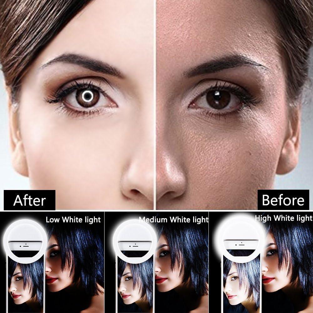 1Set Selfie Ring Light, Rechargeable Portable Clip-on Selfie Fill Light with 36 LED for Smart Phone Photography, Camera Video, Girl Makes up