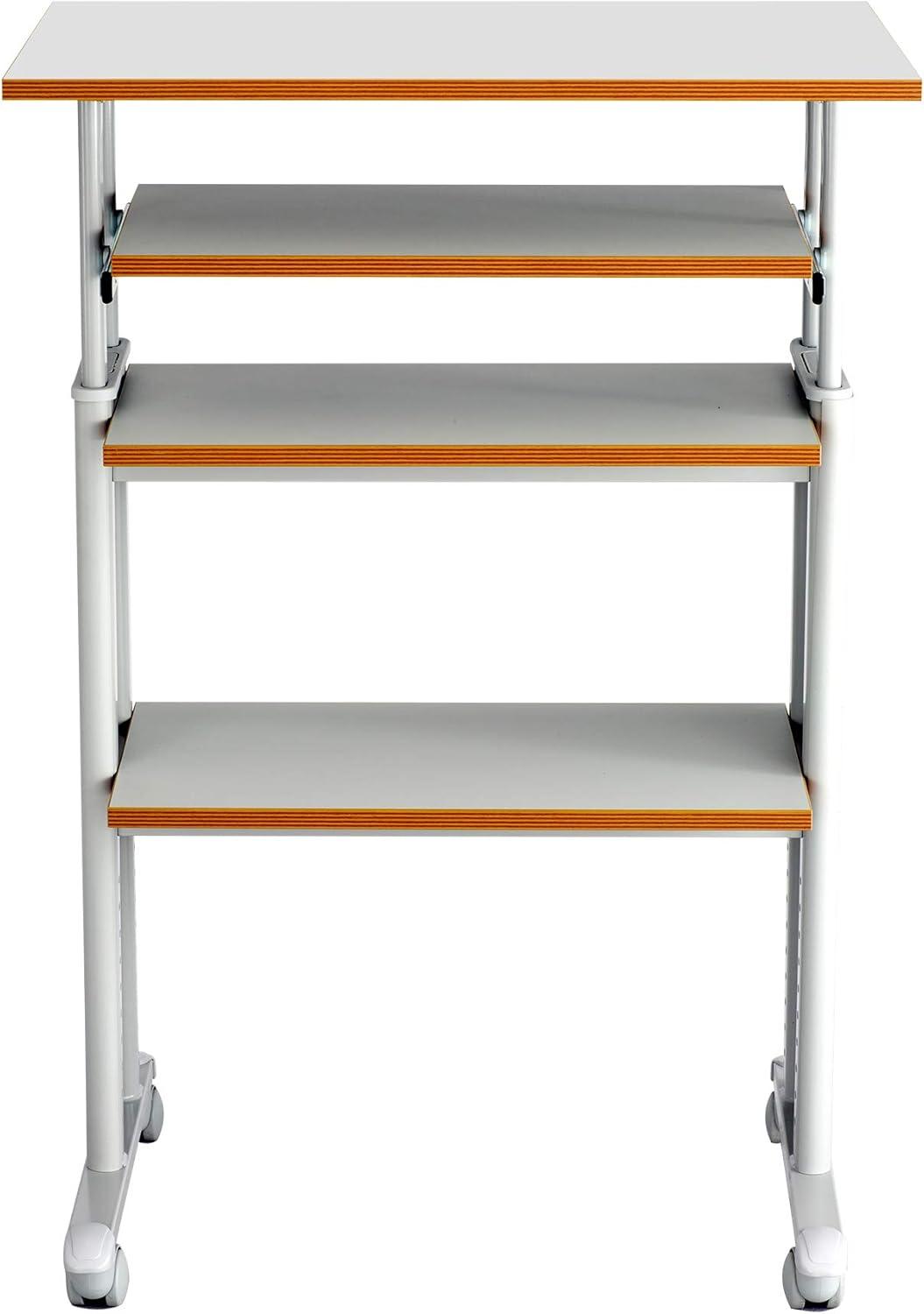 MUV Adjustable Stand-Up Workstation AV Cart