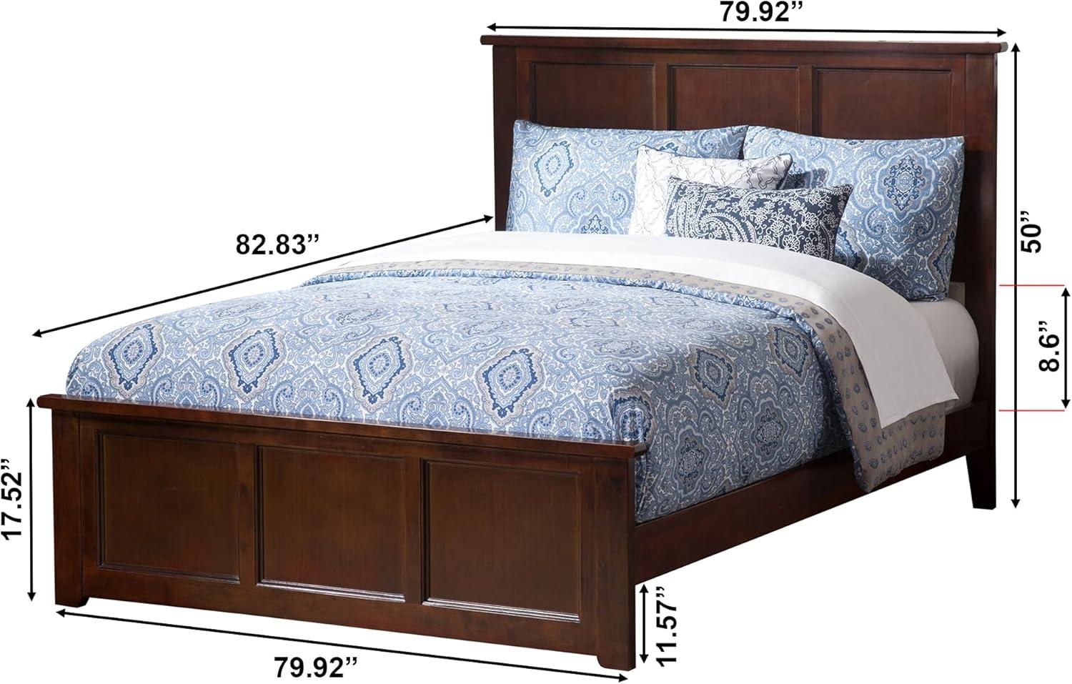 Madison Solid Wood Low Profile Platform Bed with Matching Footboard