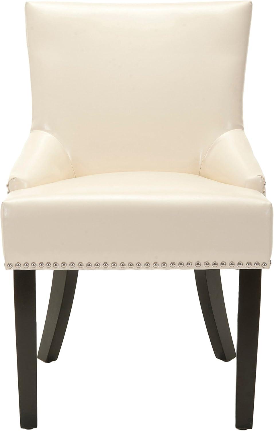 Lotus Kd 19" H Dining Chair With Nail Head Trim (Set of 2) - MCR4700 - Black - Safavieh Couture