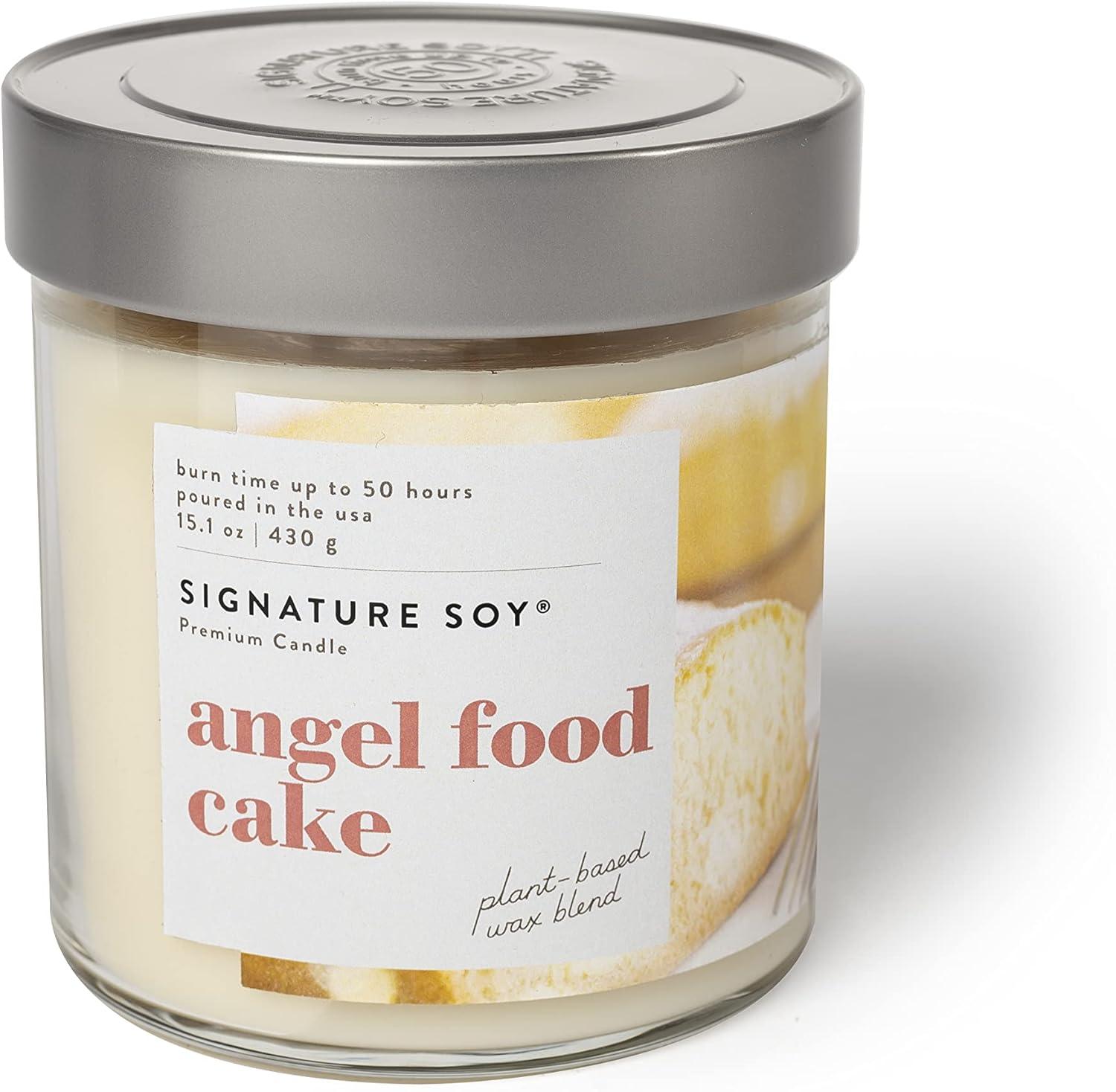 White Soy Angel Food Cake Scented Jar Candle