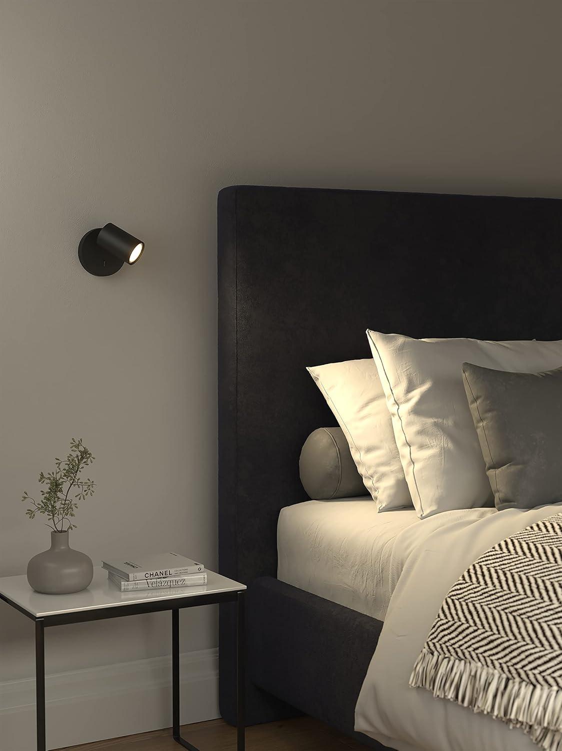 Matt Black Bronze Cylinder Dimmable Wall Sconce