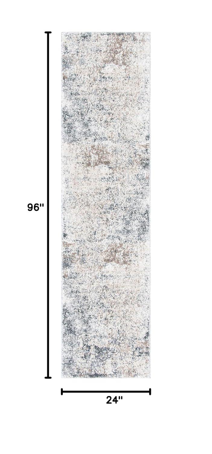 Aston ASN705 Power Loomed Indoor Runner Rug - Ivory/Grey - 2'x8' - Safavieh