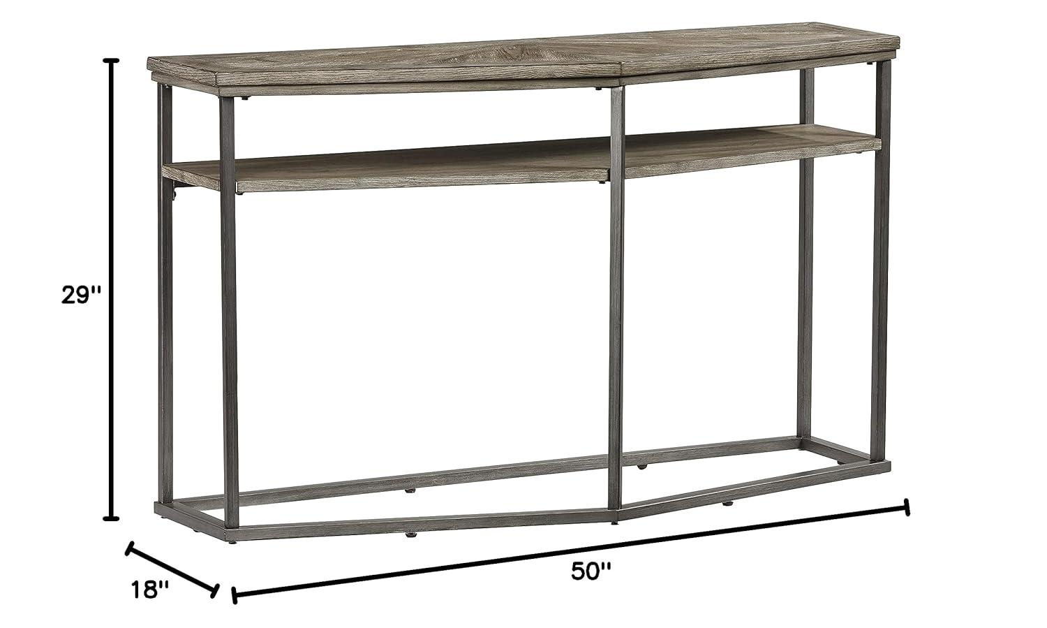 Progressive Furniture Adison Cove Wood Sofa/Console Table Ash Blonde Tan