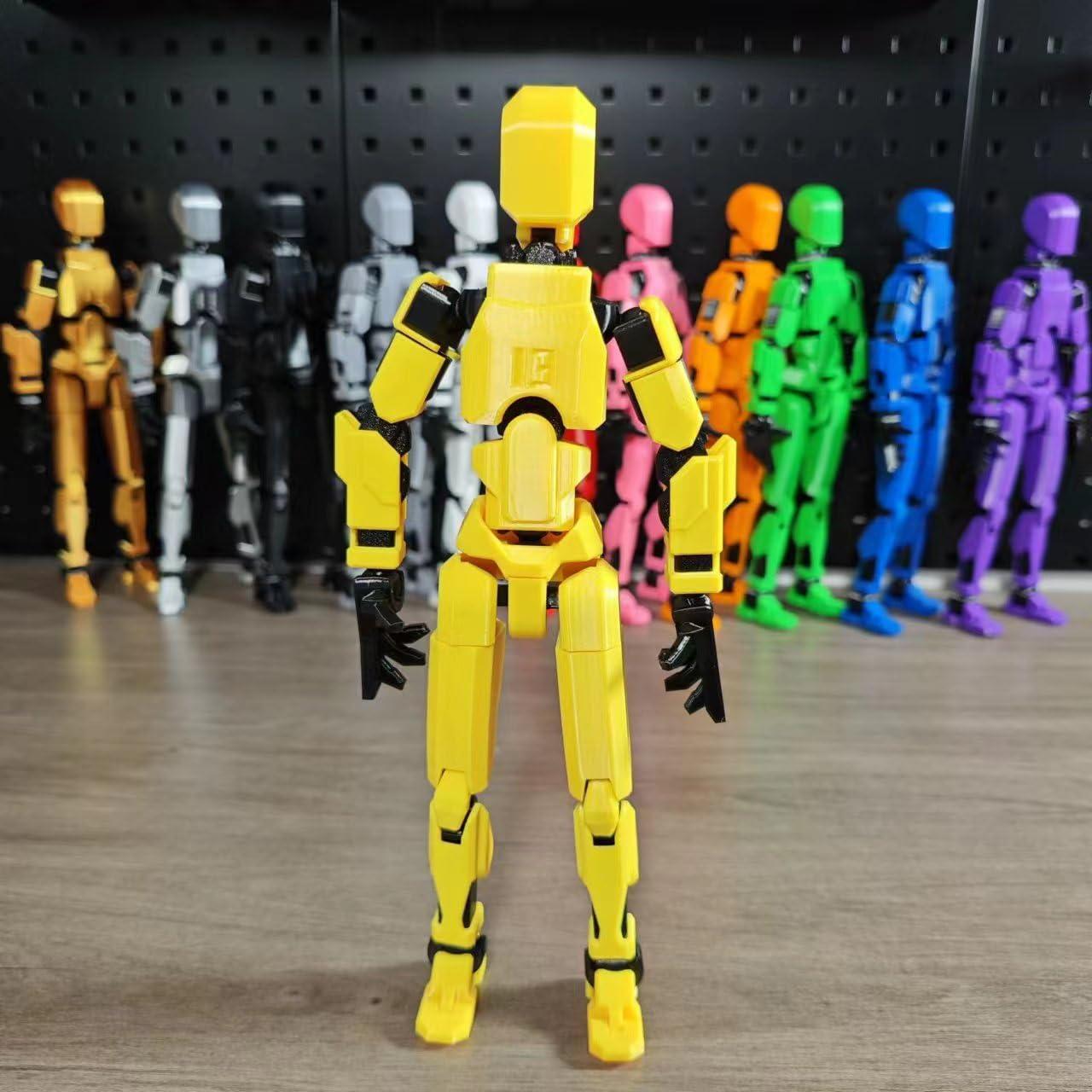 5PCS Assembly Completed T13 Action Figure 3D Printed Multi-Jointed Movable,Lucky 13 Action Figures,Multi-Articular Action Figures,Desktop Decorations,Creative Gifts (5 Colors)