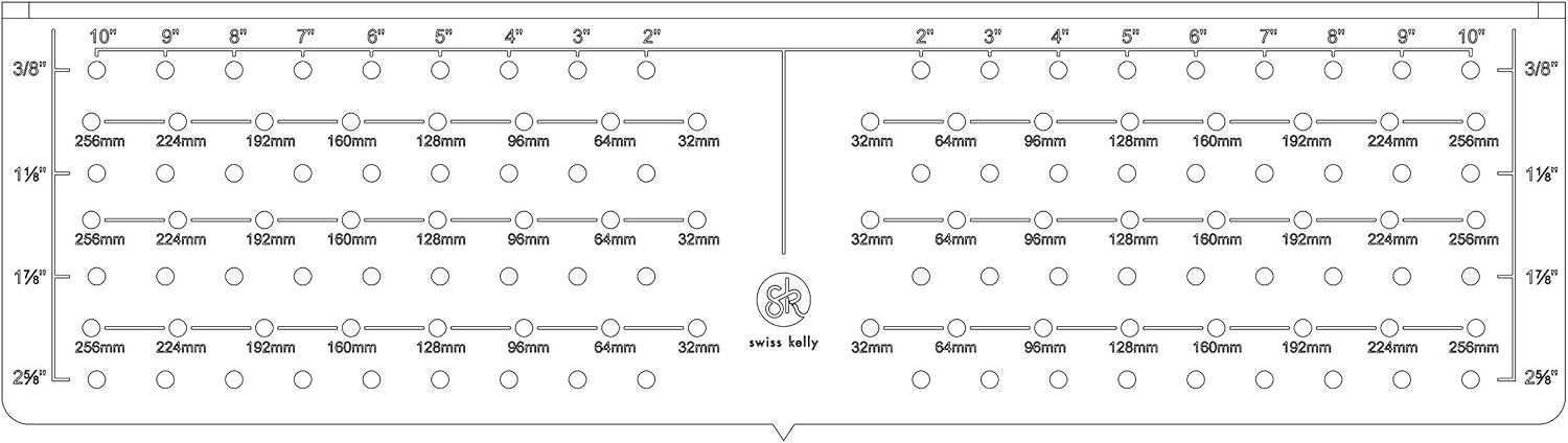 Clear Plastic Hardware Template with Drill Bit for Cabinet and Drawer