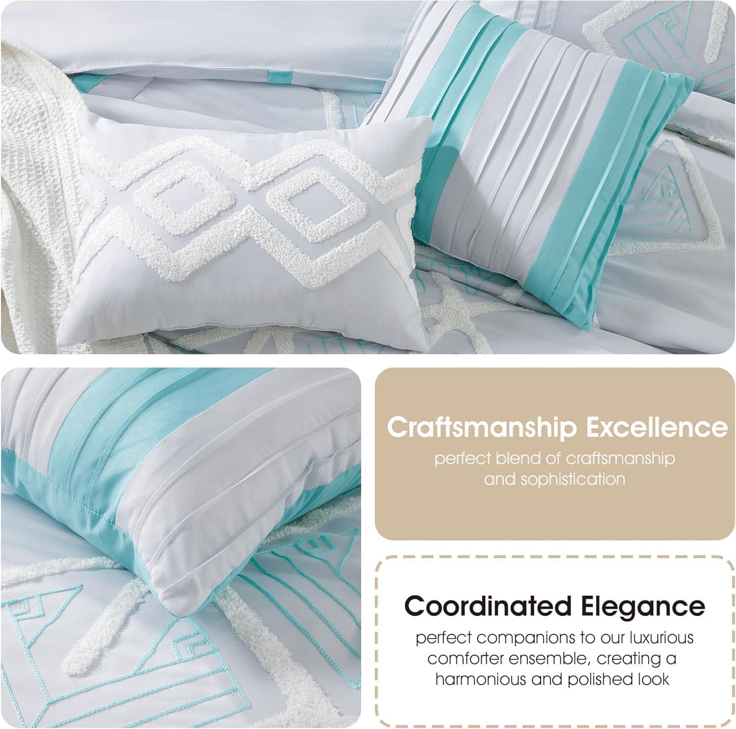 Nanshing America, Inc Vernice 7 Piece Geometric Comforter Set