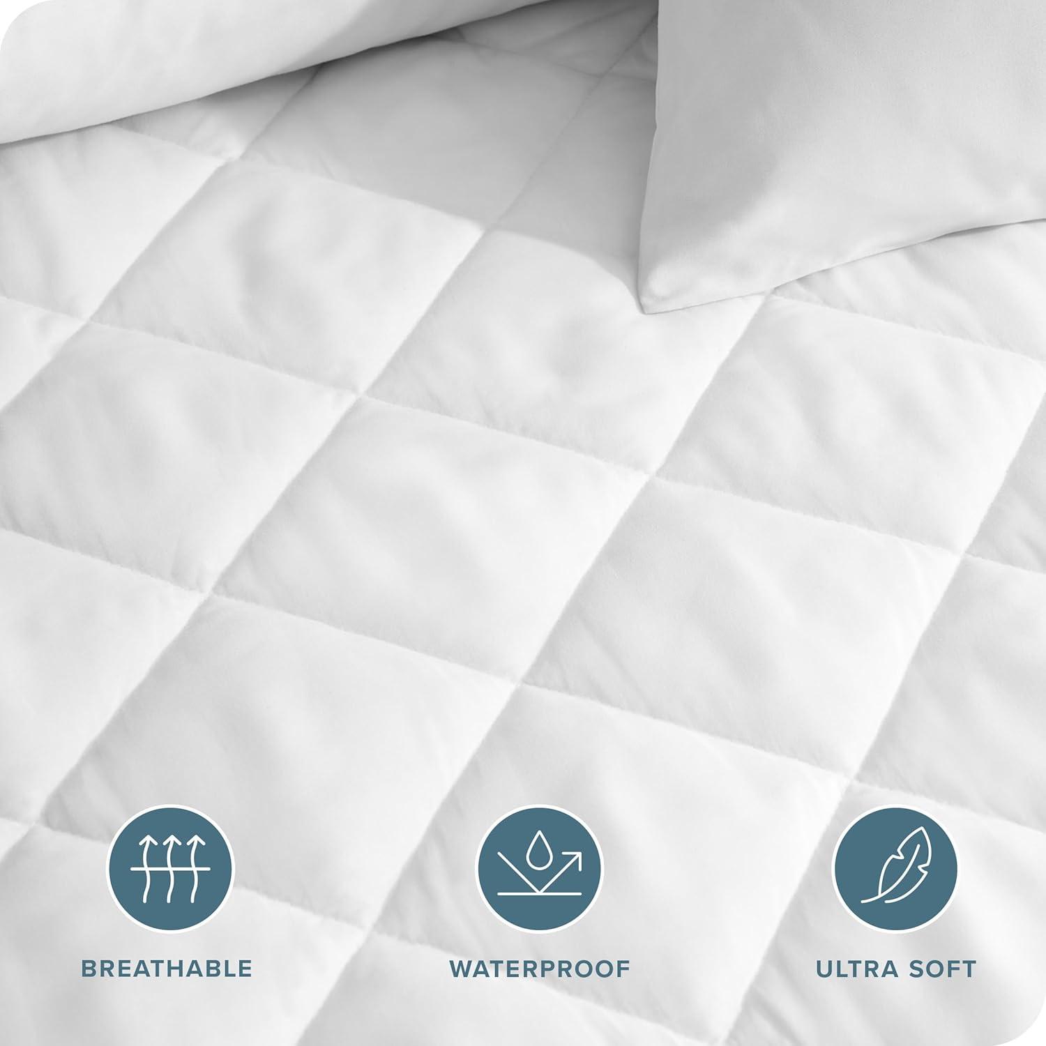 Bare Home Waterproof Quilted Mattress Pad