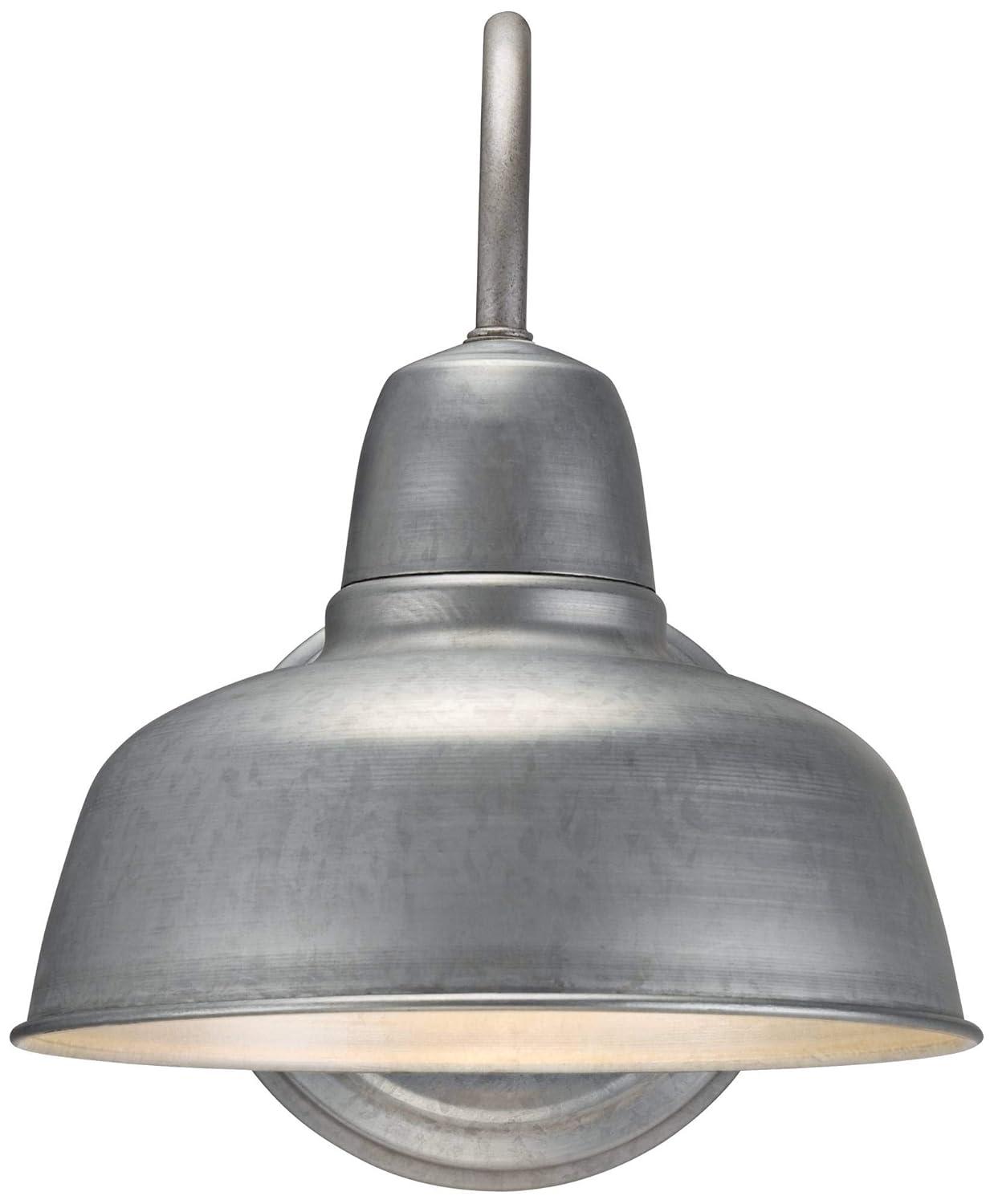 John Timberland Urban Barn 11 1/4" de Alto Galvanizado Luz de Pared Interior-exterior