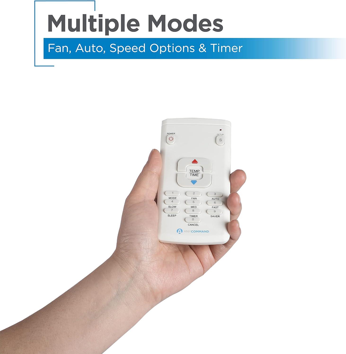 White Universal AC Remote Control with Magnetic Back