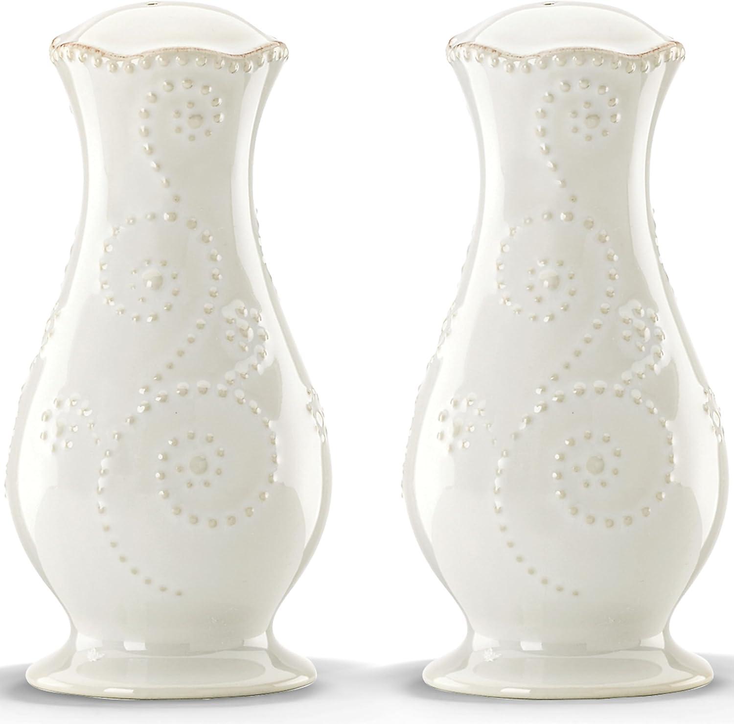 French Perle White Salt and Pepper Shaker Set