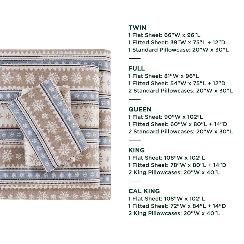 Woolrich 100% Cotton Flannel Sheet Set