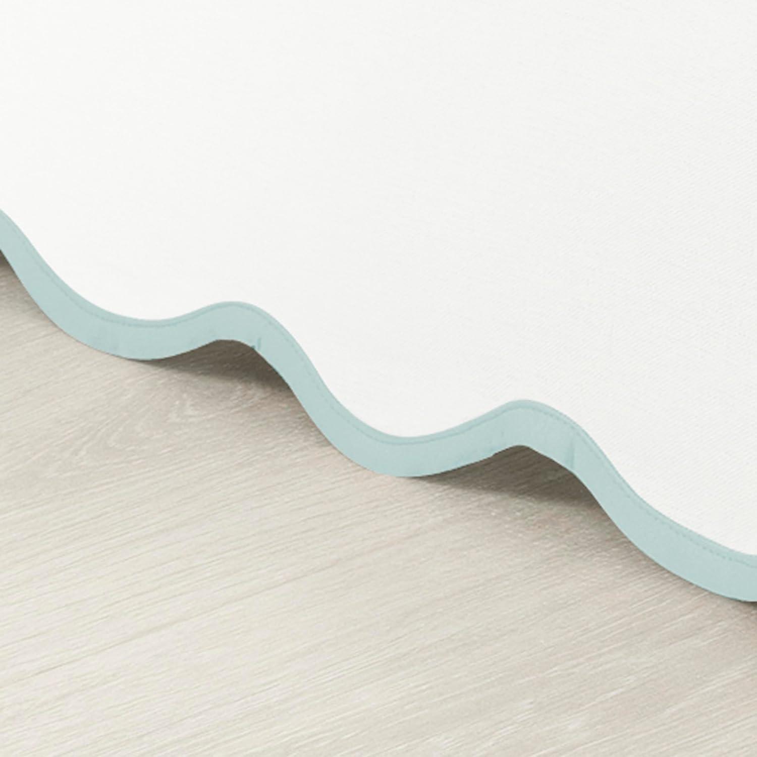 Lush Decor Coastal Chic Scallop Wrap Around Bed Skirt