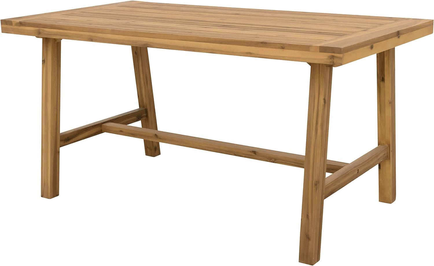 Acacia Wood Teak Finish Outdoor Dining Table