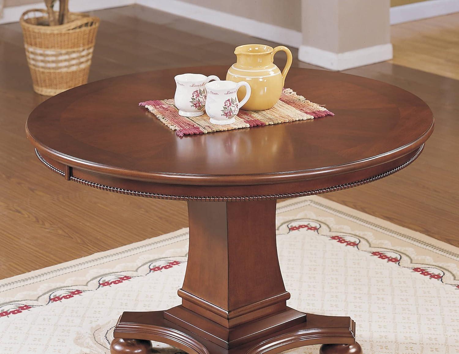 Bellagio Traditional 48" Round Cherry & Walnut Reversible Poker Dining Table