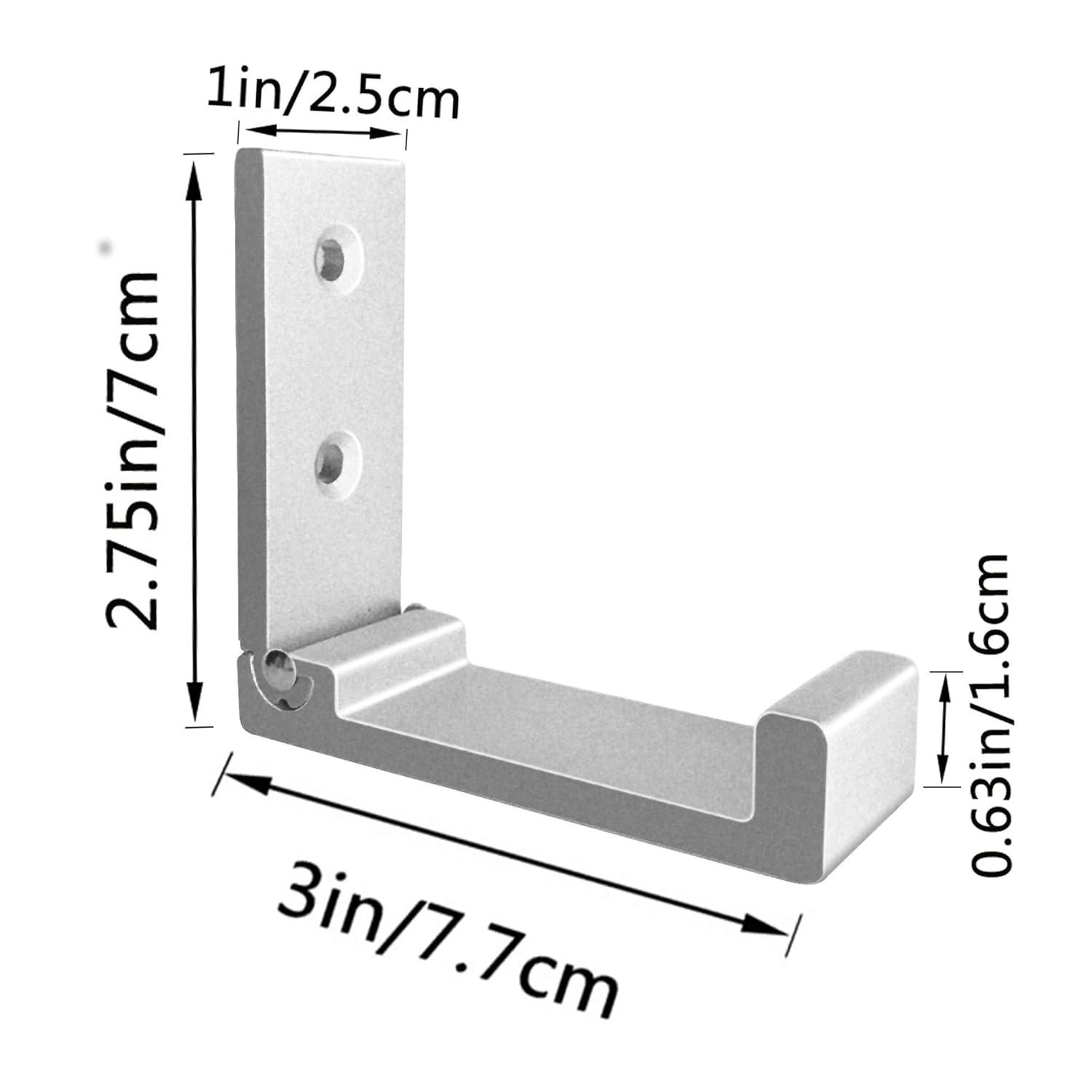 Bathroom Coat Hook Foldable Wall Hooks, 5 Wall Hooks for Hanging Coats, Towels, Gear, Rust-Resistant Aluminum Alloy Headphone Rack Hooks Wall Mounted with Screws for Hat, Bags, Eq