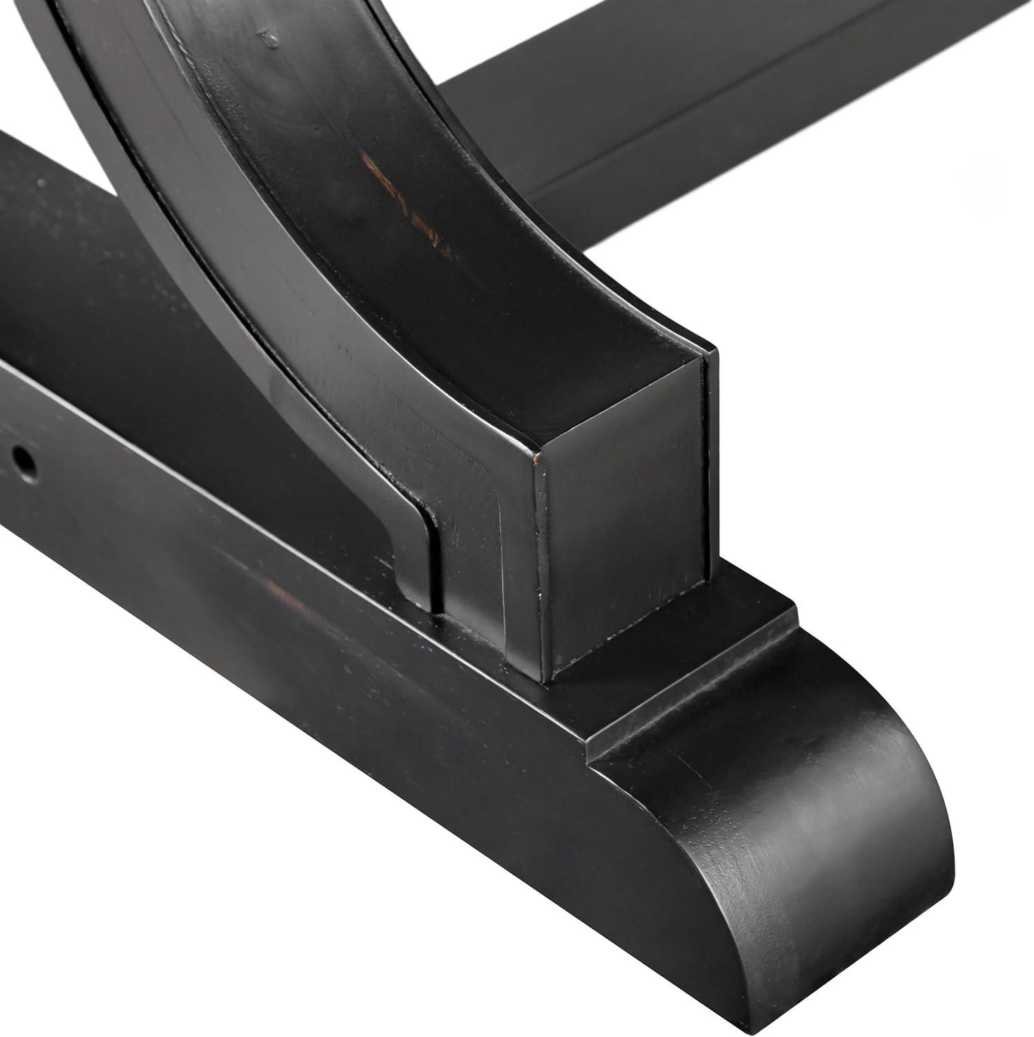 Furniture of America Kindrel Wood Rectangular Dining Table in Black